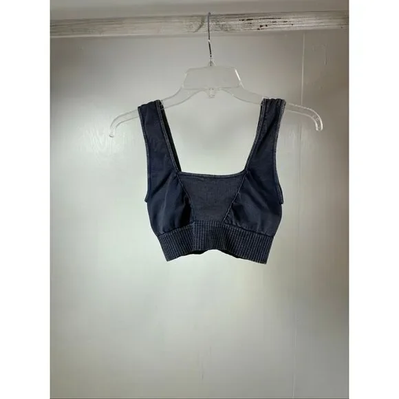 Free People Movement Good Karma Set of Flare Leggings and Square Neck Bra in Blu - Picture 7 of 9